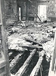 Het presidentiële paleis na het bombardement