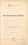 Title page of the first edition, 1848