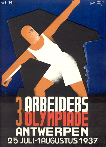 Poster Arbeidersolympiade Antwerpen 1937