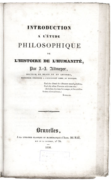 J. Altmeyer, Introduction a l'etude philosopique...