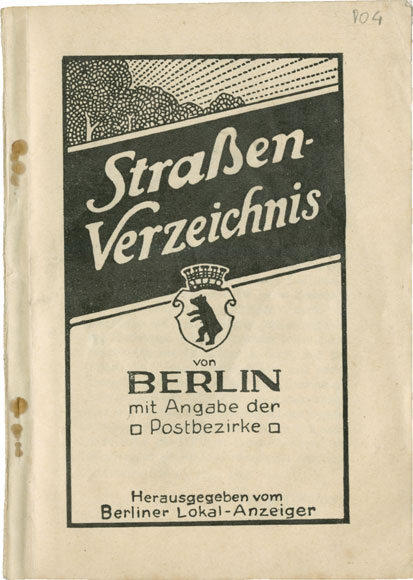 Strassenverzeichnis von Berlin