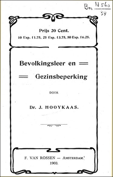J. Hooykaas on Demography