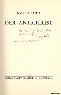 Title page of 'Der Antichrist'